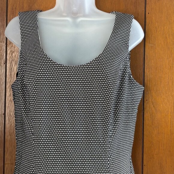 WHBM Dress Womens 12 Polka Dot Sleeveless‎ Flounce Ruffle Hem Sophisticated Work - Picture 6 of 13